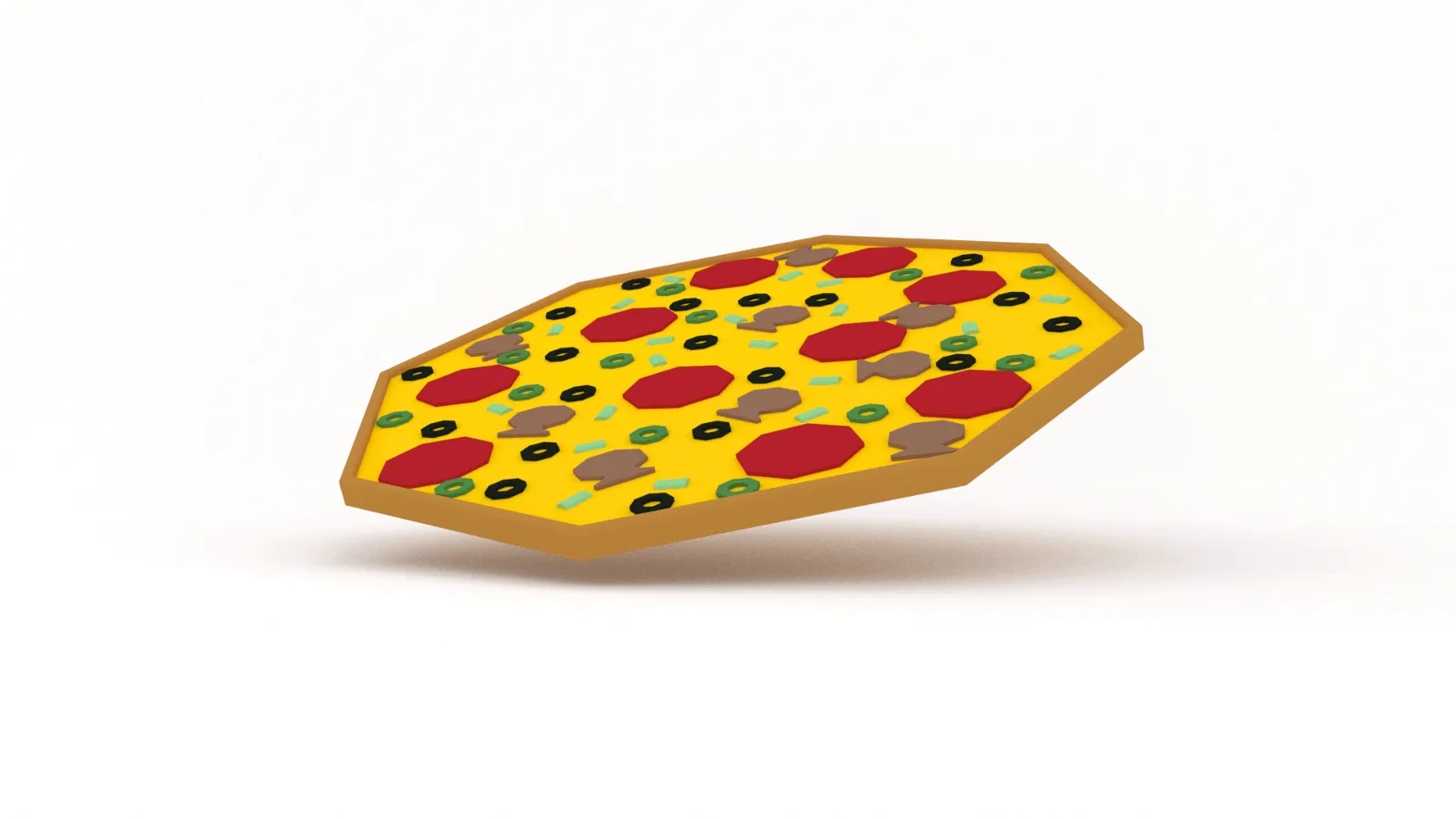  Illustration of a combination pizza 