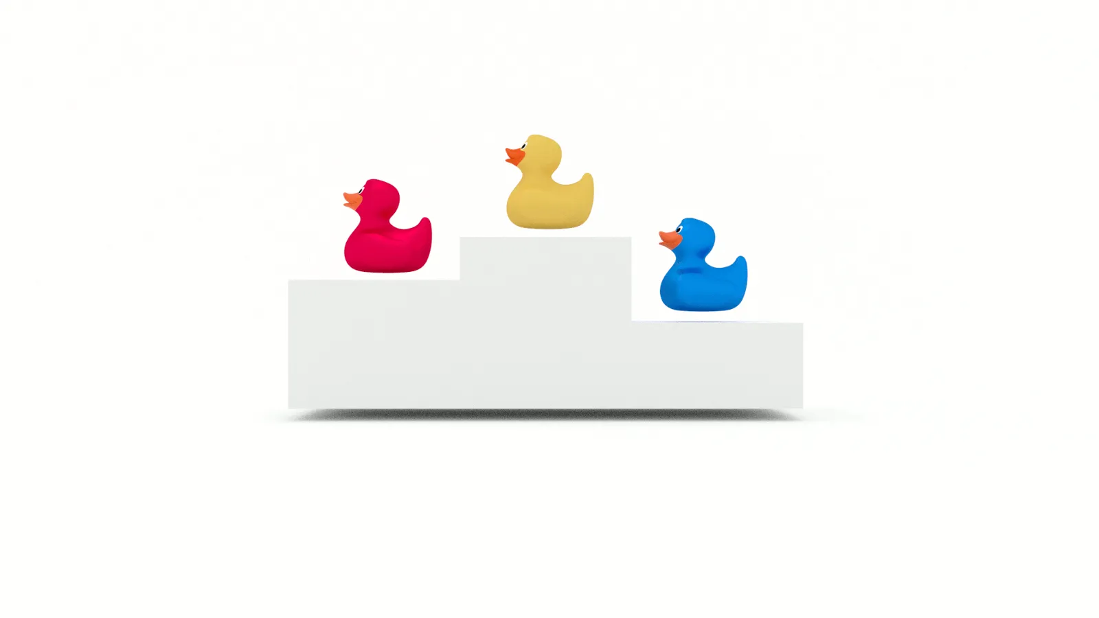  Illustration of ducks on podium 