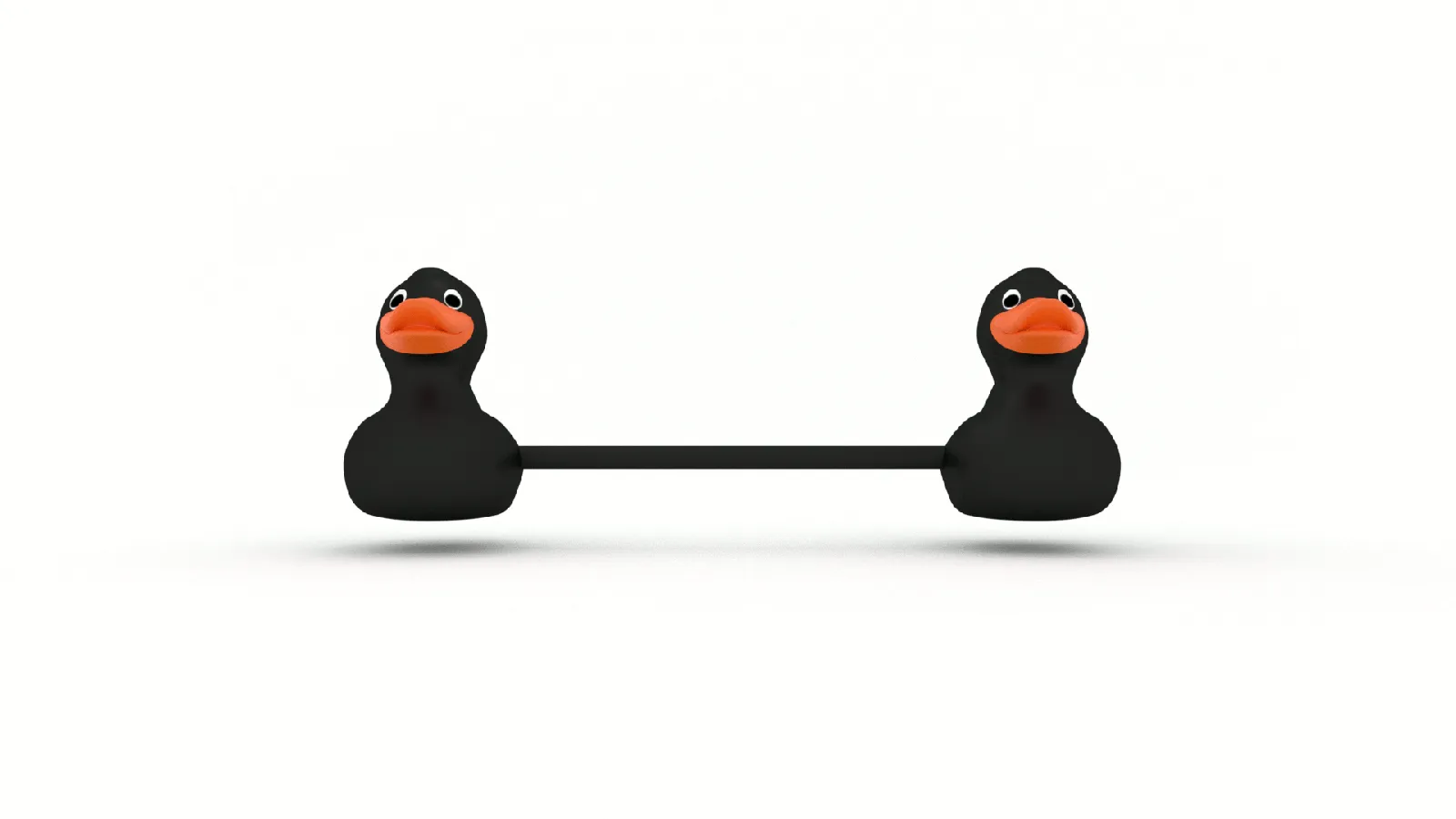  Illustration of ducks on a barbell as analogy for antifragility 
