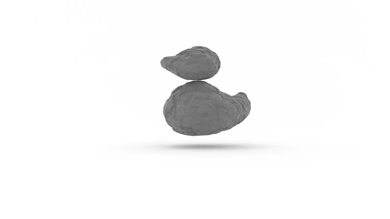 Graphic of rocks stacked in the shape of a duck