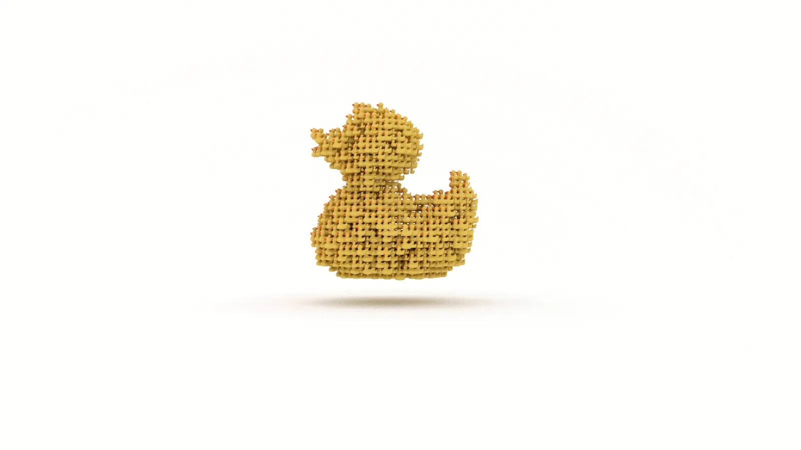  Illustration of a duck formed from smaller ducks 