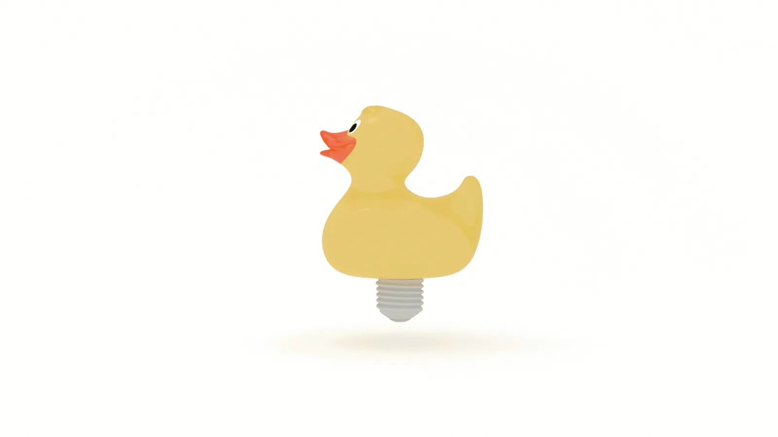 Illustration of rubber duck lightbulb